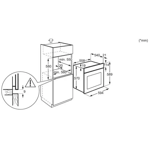 Духовка электрическая Electrolux EOD5H70BX