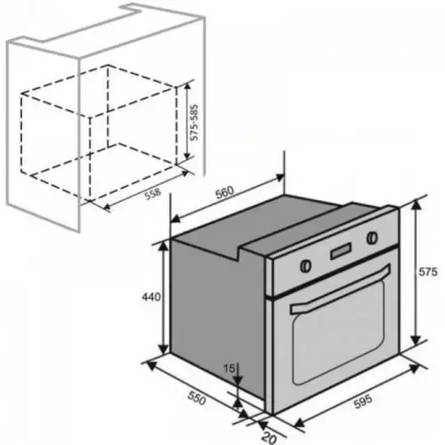 Духовка електрична Ventolux BRISTOL 6 MT (WH)