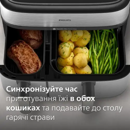 Мультипечь Philips Dual Basket Airfryer 5000 Series NA555/00