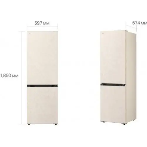 Холодильник з морозильною камерою LG GC-B459EEYM
