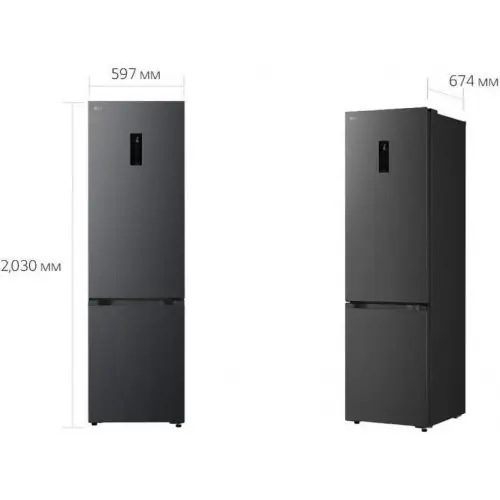 Холодильник з морозильною камерою LG GC-B509ETTM