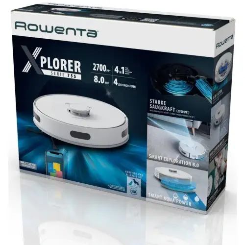 Робот-пылесос с влажной уборкой Rowenta X-PLORER Serie 75 S RR8577WH