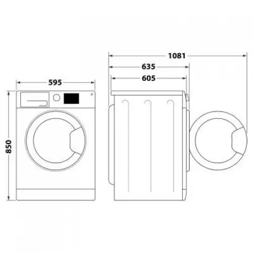 Прально-сушильна машина автоматична Whirlpool FFWDB 976258 BV