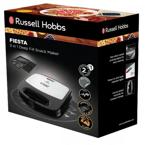 Мультимейкер (вафельница-бутербродница-гриль) Russell Hobbs Fiesta 3-in-1 24540-56