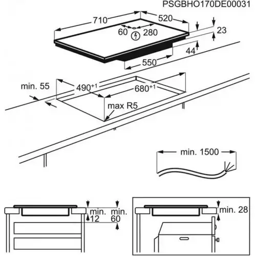 Індукційна варильна поверхня Electrolux EIV734