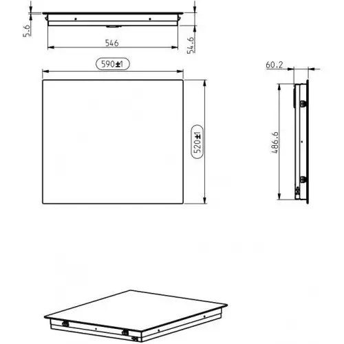 Індукційна варильна поверхня Elica RATIO 604 PLUS BL