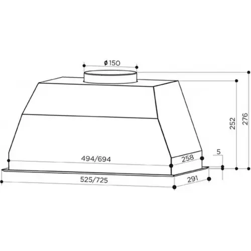 Витяжка вбудована Faber BI 70 SS 2LS (305.0588.063)