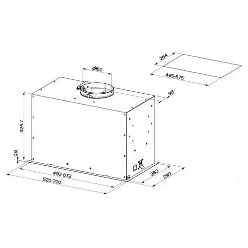 Вытяжка встраиваемая Faber Inka Lux Premium A70 Kl (305.0658.607)