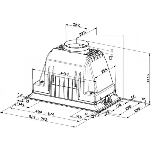 Вытяжка встраиваемая Faber INKA PLUS HCS X 52 (305.0602.049)
